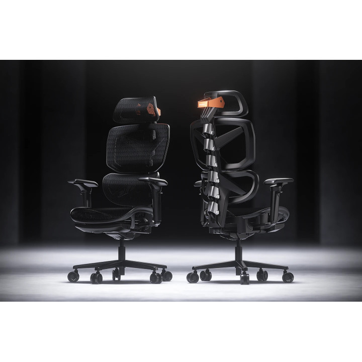 Геймърски стол COUGAR GAMING Terminator Air, мрежа, 3D подлакътници, макс. 120kg - CGR-TAR-ORB - 3