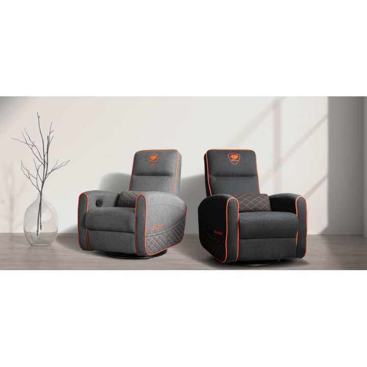 Геймърско кресло COUGAR Fidom Gray, регулируема облегалка 95-160°, страничен джоб, до 150 кг - CGR-FDF-GRO - 2