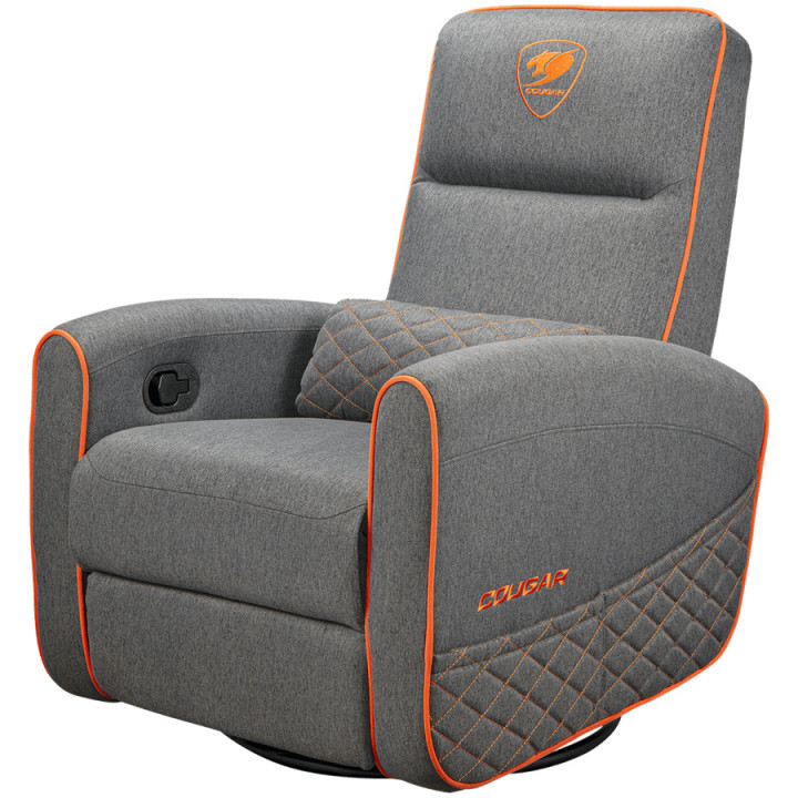 Геймърско кресло COUGAR Fidom Gray, регулируема облегалка 95-160°, страничен джоб, до 150 кг - CGR-FDF-GRO - 10