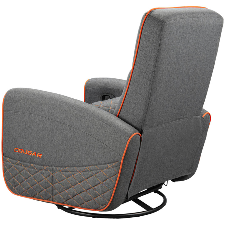 Геймърско кресло COUGAR Fidom Gray, регулируема облегалка 95-160°, страничен джоб, до 150 кг - CGR-FDF-GRO - 12