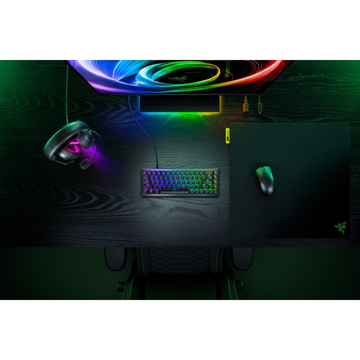 Механична геймърска клавиатура Razer Huntsman V3 HE Magnetic Mini 65% 8KHz, US Layout - RZ03-05930100-R3M1 - 3