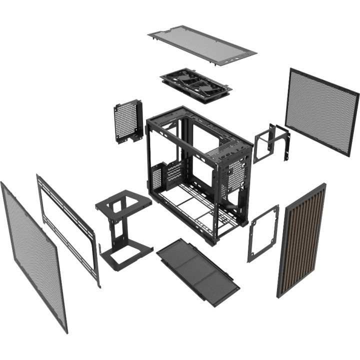 Кутия за компютър Lian Li DAN Cases B4 Wood Edition, Mini Tower, mATX/Mini-ITX, White - G99.B4W-WD.00 - 18