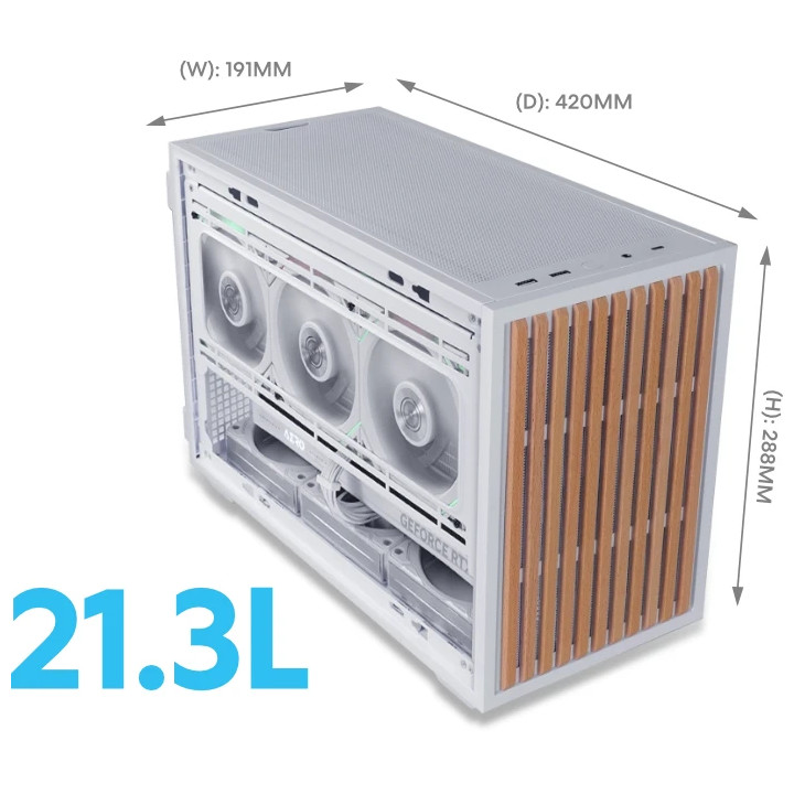 Кутия за компютър Lian Li DAN Cases B4, Mini Tower mATX, бял - G99.B4W.00 - 14