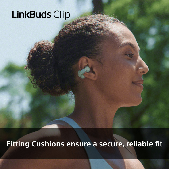 Слушалки Sony LinkBuds Clip WF-LC900, TWS Open-ear, безжични, микрофон, до 15ч батерия, зелени - WFLC900G.CE7 - 2