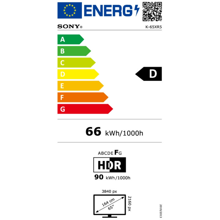 Телевизор Sony BRAVIA 5 K-65XR55, 65" (165.10 cm) 4K Ultra HD Mini LED, Smart Google TV, DVB-T2/C/S2, Wi-Fi, 4x HDMI, 2x USB - K