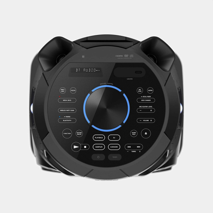 Аудио система Sony MHC-V73D, Bluetooth, HDMI, USB, CD/DVD Player, 360° Sound, Karaoke, FM Radio, RGB Party Light - MHCV73D.CEL -