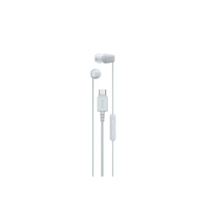 Слушалки Sony IER-EX15C, In-ear, USB Type-C, микрофон, бели - IEREX15CW.CE7 - 1