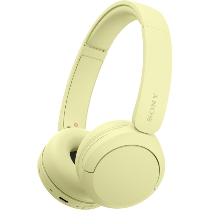 Слушалки Sony WH-CH520, Bluetooth 5.2, 50ч батерия, микрофон, жълти - WHCH520Y.CE7 - 1