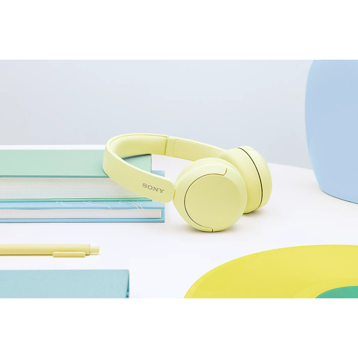 Слушалки Sony WH-CH520, Bluetooth 5.2, 50ч батерия, микрофон, жълти - WHCH520Y.CE7 - 2