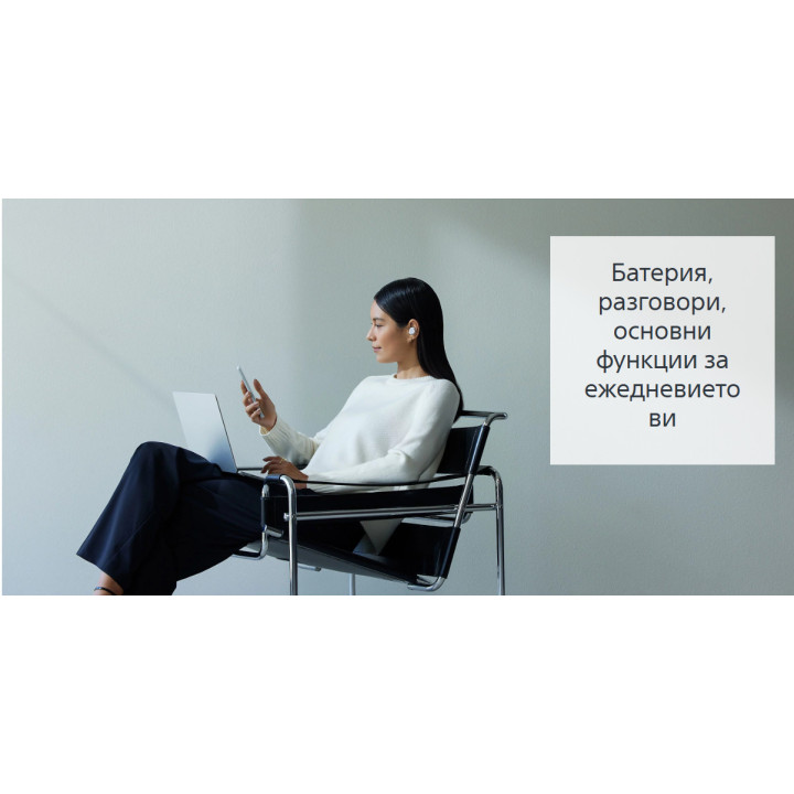 Слушалки Sony WF-C710N, In-ear, Bluetooth 5.3, шумопотискане, до 12 часа батерия, бели - WFC710NW.CE7 - 2