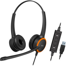 Стерео слушалки Axtel PRIME HD, USB, шумопотискане - AXH-PRIMSD - 1