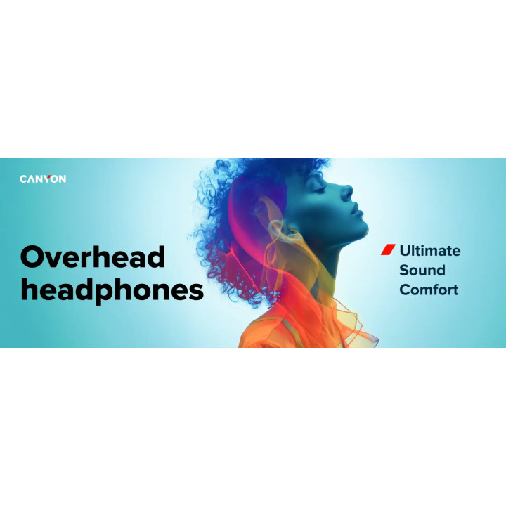 Безжични слушалки Canyon OnRiff 5, Bluetooth 6.0, до 30ч, USB-C, черни - CNS-CBTHS5B - 10