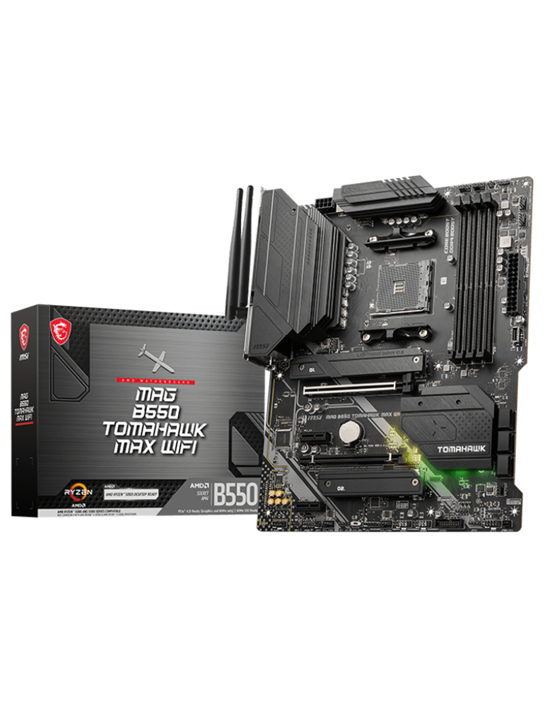 Дънна платка MAG B550 TOMAHAWK MAX WIFI, ATX, AM4, DDR4, M.2x2