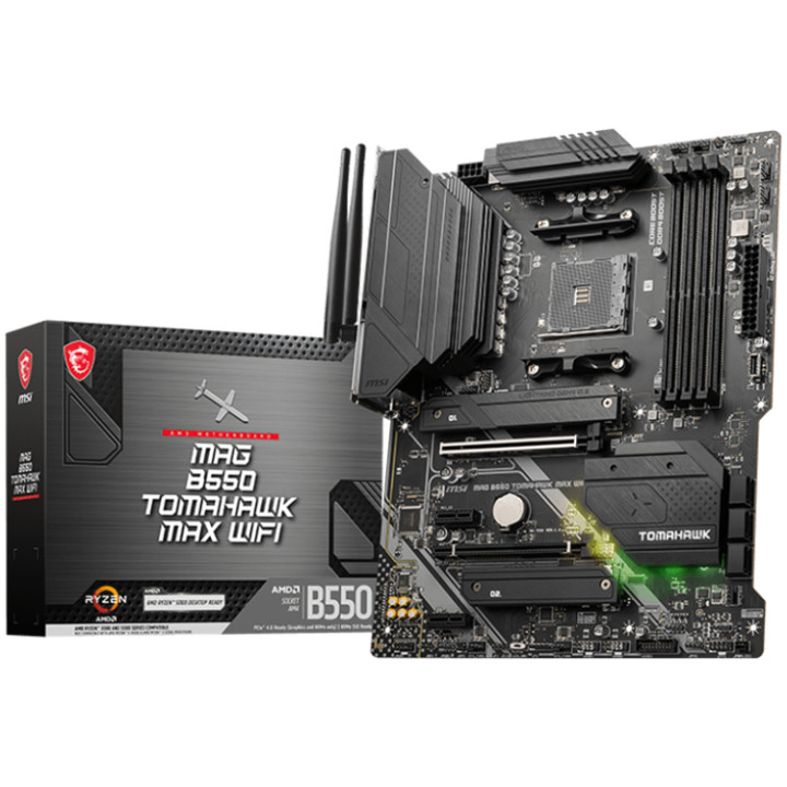 Дънна платка MAG B550 TOMAHAWK MAX WIFI, ATX, AM4, DDR4, M.2x2