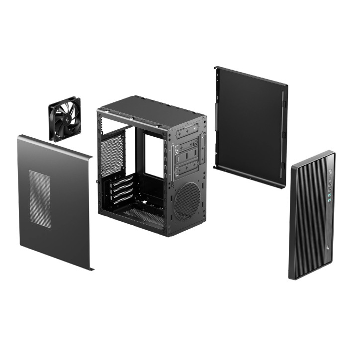 Кутия за компютър DeepCool CC310, Mini Tower, mATX/Mini-ITX, USB 3.0, Черна - R-CC310-BKNNM0-G - 10