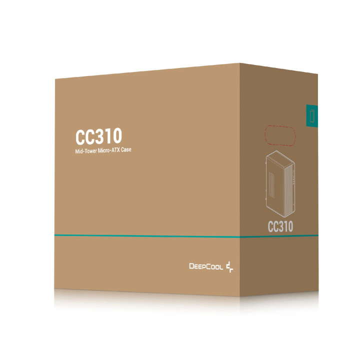 Кутия за компютър DeepCool CC310, Mini Tower, mATX/Mini-ITX, USB 3.0, Черна - R-CC310-BKNNM0-G - 11
