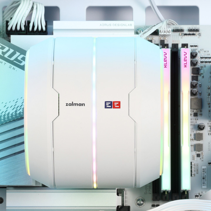 Охладител за процесор ZALMAN ZET5, 220W TDP, 5x топлинни тръби, 120mm вентилатор, бял - ZET5 WHITE - 3