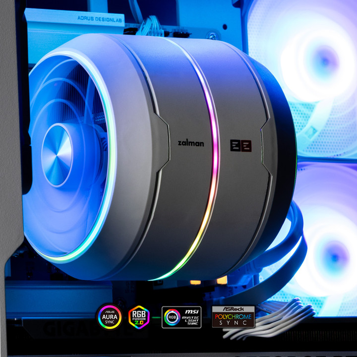 Охладител за процесор ZALMAN ZET5, 220W TDP, 5x топлинни тръби, 120mm вентилатор, бял - ZET5 WHITE - 4