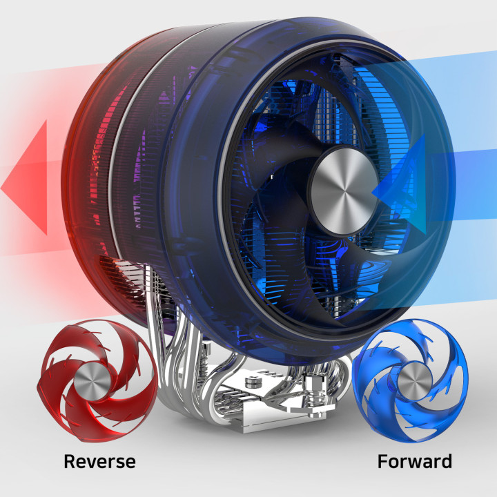 Охладител за процесор ZALMAN ZET5, 220W TDP, 5x топлинни тръби, 120mm вентилатор, бял - ZET5 WHITE - 11