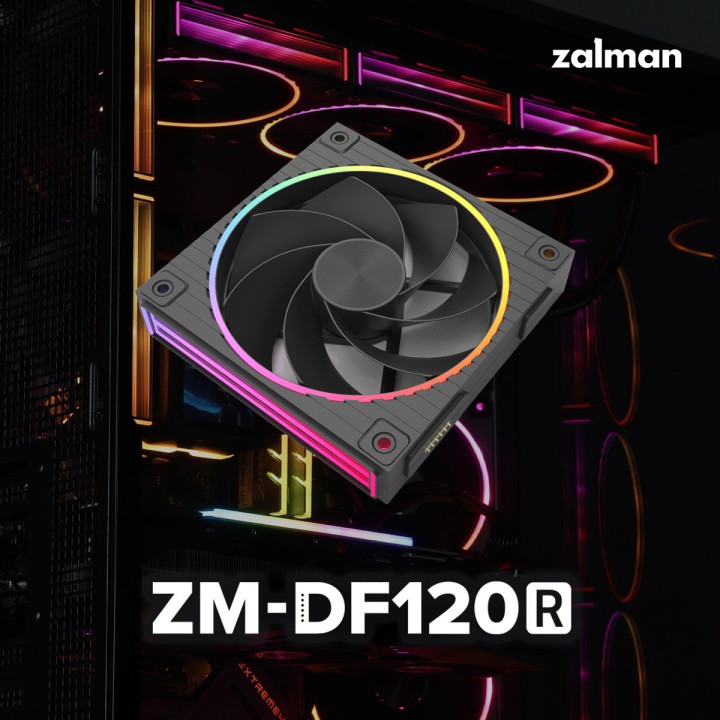 Вентилатор Zalman ZM-DF 120R, 120mm PWM RGB - ZM-DF120R BLACK - 2