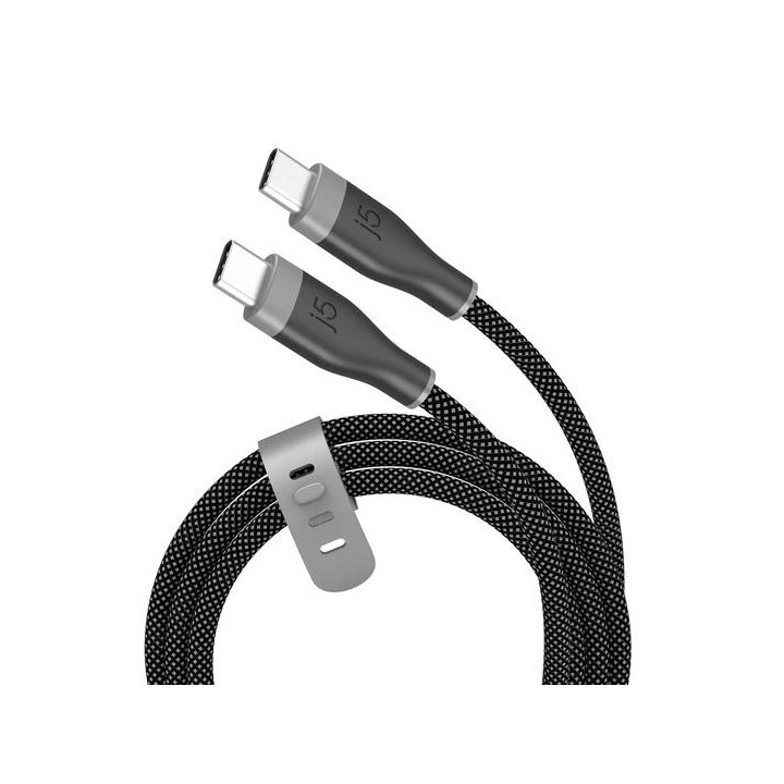 Кабел j5create USB-C към USB-C, 1.8m, 60W, 480Mbps - JUCX05 - 1