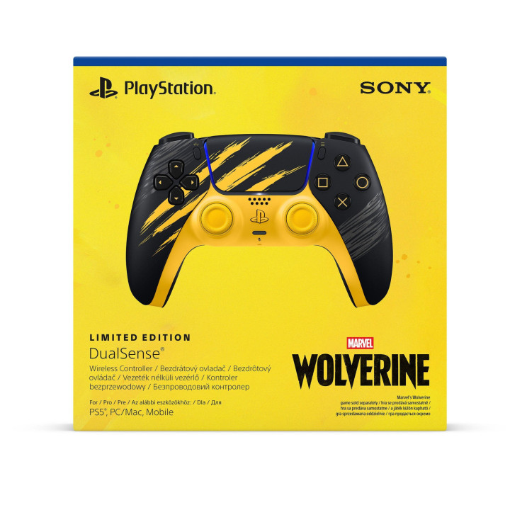 Безжичен геймпад Sony PS5 DualSense Wolverine Limited, жълт - CFI-ZCT2W - 6
