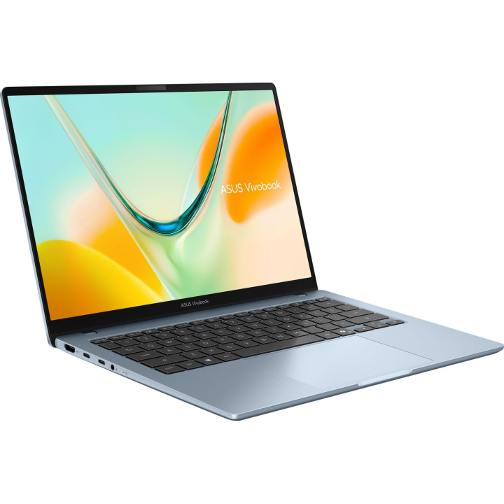 Лаптоп ASUS Vivobook S14 S5408QA-TM274W, 14" IPS WUXGA, Snapdragon X X1-26-101, 8GB LPDDR5X, 256GB SSD, Win11 Home - 90NB19B1-M0