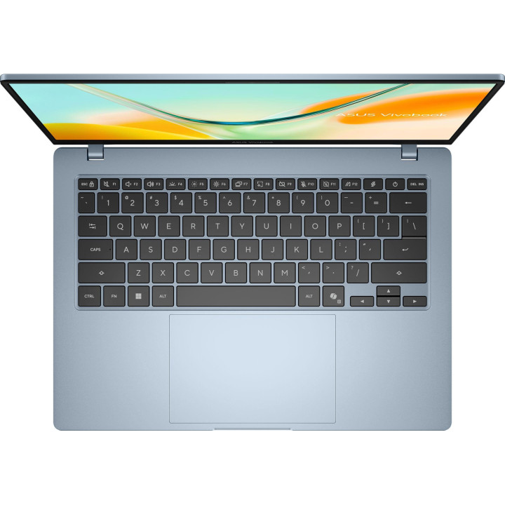 Лаптоп ASUS Vivobook S14 S5408QA-TM274W, 14" IPS WUXGA, Snapdragon X X1-26-101, 8GB LPDDR5X, 256GB SSD, Win11 Home - 90NB19B1-M0
