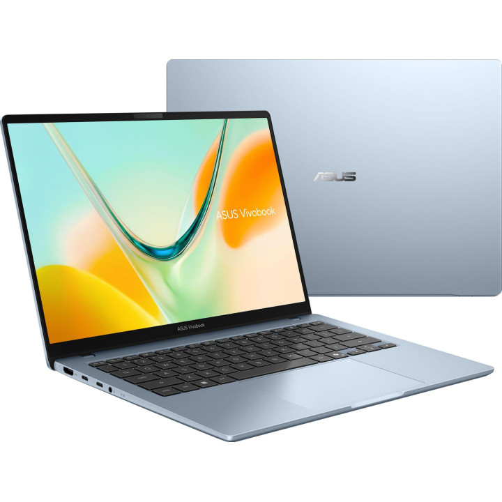 Лаптоп ASUS Vivobook S14 S5408QA-TM274W, 14" IPS WUXGA, Snapdragon X X1-26-101, 8GB LPDDR5X, 256GB SSD, Win11 Home - 90NB19B1-M0