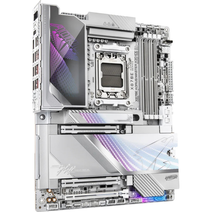 Дънна платка Gigabyte X870E Aorus Master X3D Ice, AMD AM5, DDR5, Wi-Fi 7 - X870E A MASTER X ICE - 12
