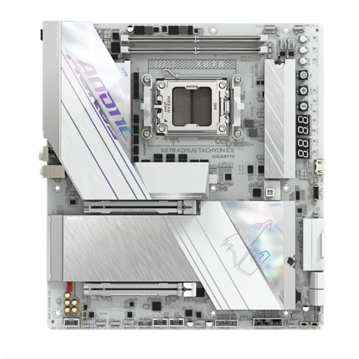 Дънна платка Gigabyte X870 Aorus Tachyon Ice, AMD AM5, DDR5, Wi-Fi 7 - X870 A TACHYON ICE - 10