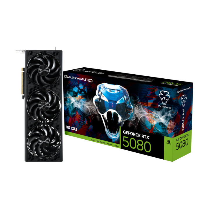 Видео карта GAINWARD GeForce RTX 5080 PYTHON III, 16GB GDDR7 - NE75080019T2-GB2035T - 1
