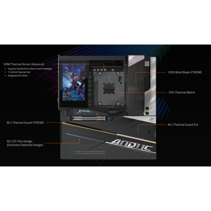 Дънна платка Gigabyte X870E Aorus Xtreme X3D AI Top, AMD AM5, DDR5, Wi-Fi 7 - X870E A XTR X AI TOP - 5