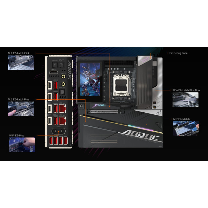 Дънна платка Gigabyte X870E Aorus Xtreme X3D AI Top, AMD AM5, DDR5, Wi-Fi 7 - X870E A XTR X AI TOP - 7