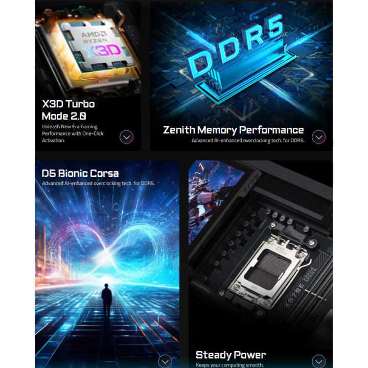 Дънна платка Gigabyte X870E Aorus Xtreme X3D AI Top, AMD AM5, DDR5, Wi-Fi 7 - X870E A XTR X AI TOP - 8