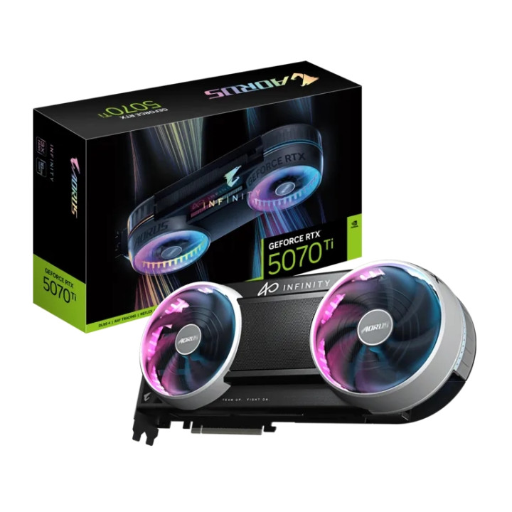 Видео карта Gigabyte Aorus GeForce RTX 5070 Ti, 16GB GDDR7 - GV-N507TAORUS IF-16GD - 1