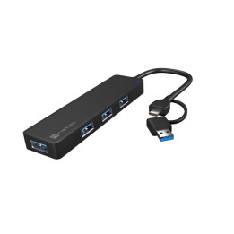 USB хъб Natec Mayfly, 4x USB 3.0 Type-C + USB-A адаптер - NHU-2023 - 1