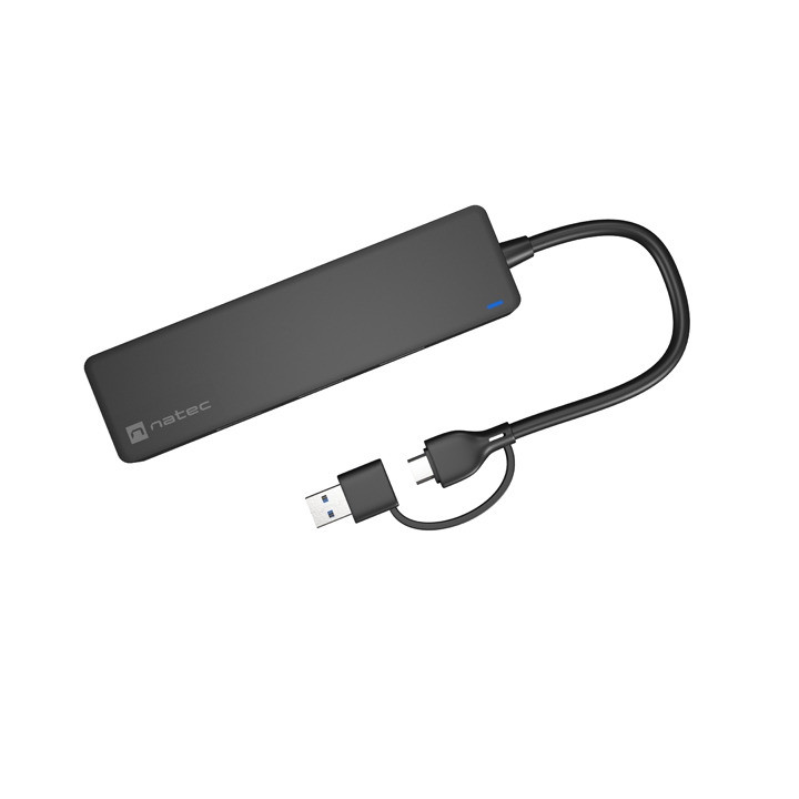 USB хъб Natec Mayfly, 4x USB 3.0 Type-C + USB-A адаптер - NHU-2023 - 3