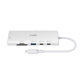 Докинг станция D-Link 10-in-1, USB-C 3.1, 2x HDMI 2.0, RJ45 Gigabit, 2x USB-C 10Gbps, 2x USB-A, SD/microSD, PD - DUP-A01 - 1