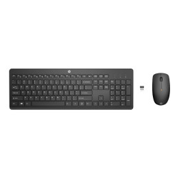 Комплект безжични клавиатура и мишка HP 230 Wireless, USB, черен - 18H24AA - 1