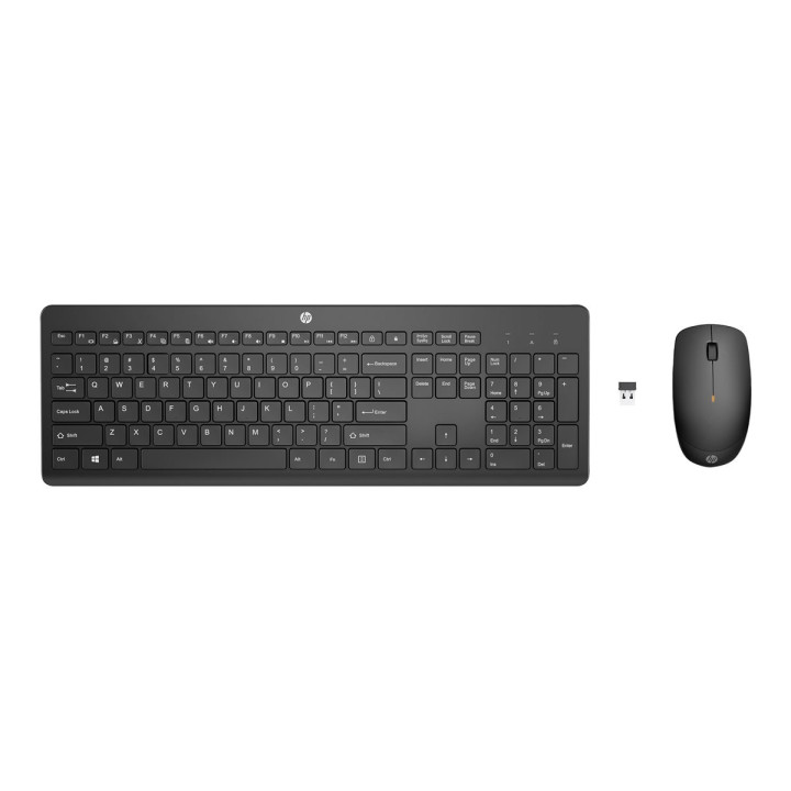Комплект безжични клавиатура и мишка HP 230 Wireless, USB, черен - 18H24AA - 1