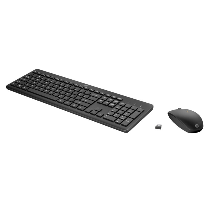 Комплект безжични клавиатура и мишка HP 230 Wireless, USB, черен - 18H24AA - 2
