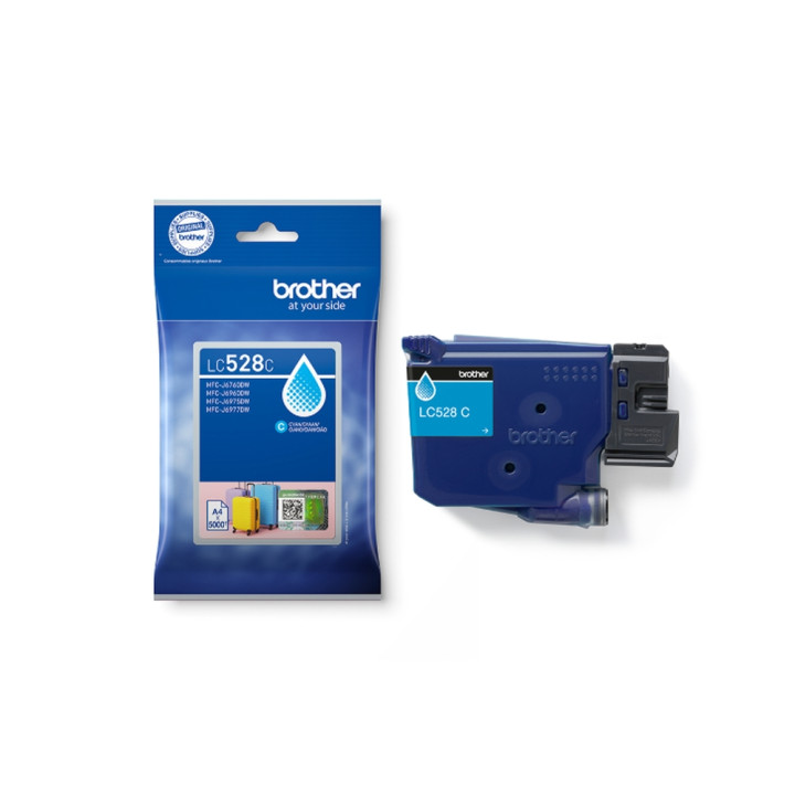 Консуматив Brother LC528C, Cyan мастилена касета за MFCJ5010DW/MFCJ5110DW, 5000 страници - 1
