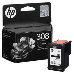 Консуматив HP 308 Black, мастилена касета за DeskJet/Envy, ~160 страници - 1