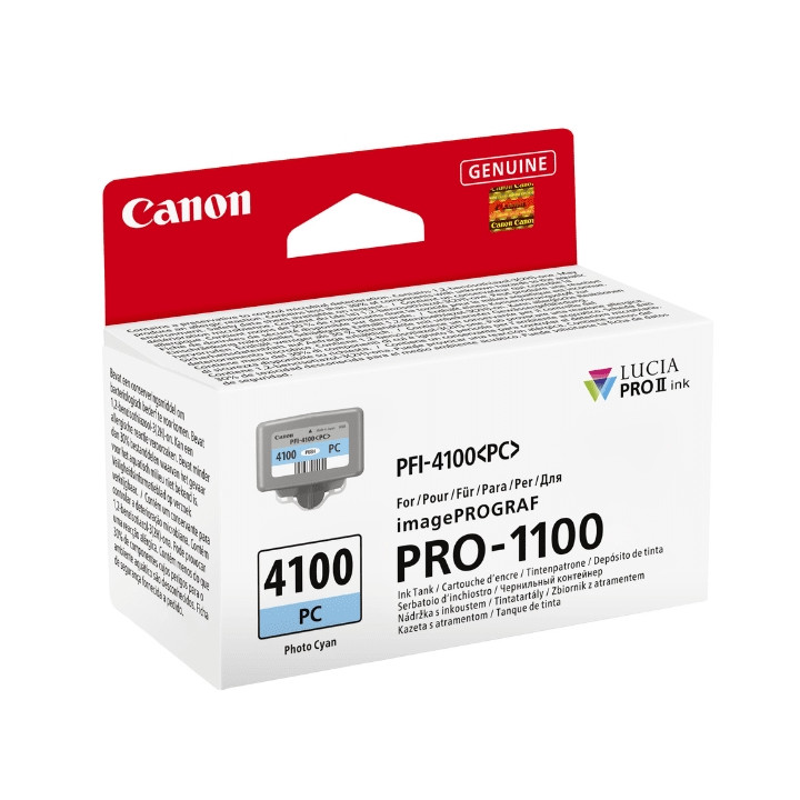 Консуматив Canon PFI-4100, Photo Cyan, 80ml - 6781C001AA - 1