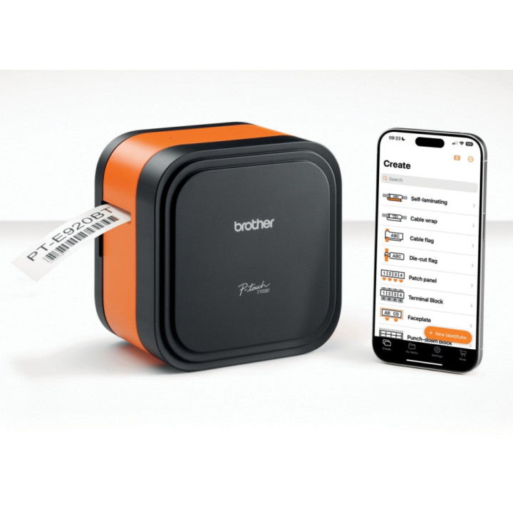 Етикетен принтер Brother P-touch CUBE Pro PT-E920BT, 36mm, 360dpi, 20mm/s, USB-C, Bluetooth 5.0 - PTE920BTZ1 - 1
