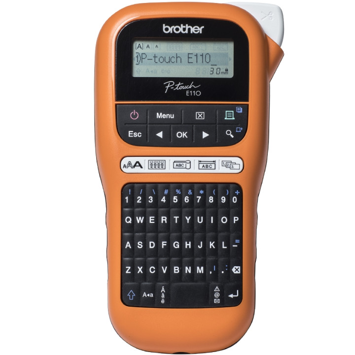 Етикираща система Brother PT-E110VP, QWERTY клавиатура, кирилица, LCD дисплей, 3.5-12mm ленти - PTE110VPR1 - 2