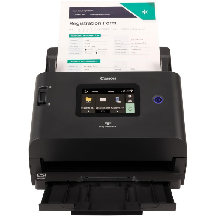 Скенер Canon imageFORMULA DR-S350NW, A4, двустранен, 50ppm, 600dpi, USB 3.2/LAN/Wi-Fi + Readiris PDF Essentials - 6897C009AA_475