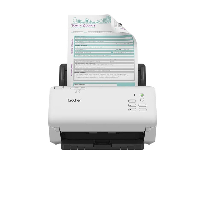 Скенер Brother ADS-4300N, Sheet-fed, 600x600 dpi, 40 ppm, USB 3.0, LAN - ADS4300NTF1 - 4