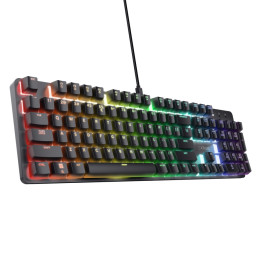Механична геймърска клавиатура TRUST GXT 871 Zora, RGB подсветка, US Layout - 25510 - 1